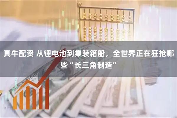 真牛配资 从锂电池到集装箱船，全世界正在狂抢哪些“长三角制造”